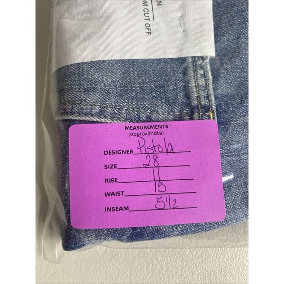 PISTOLA Womens Devin High Rise Mom Cut Off Lucca Distressed Size 28 - Picture 9 of 11